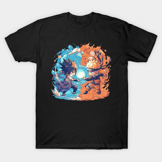 naruto v sasuke T-Shirt by StevenBag